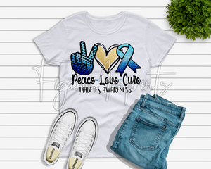 Peace Love Cure - Diabetes Awareness